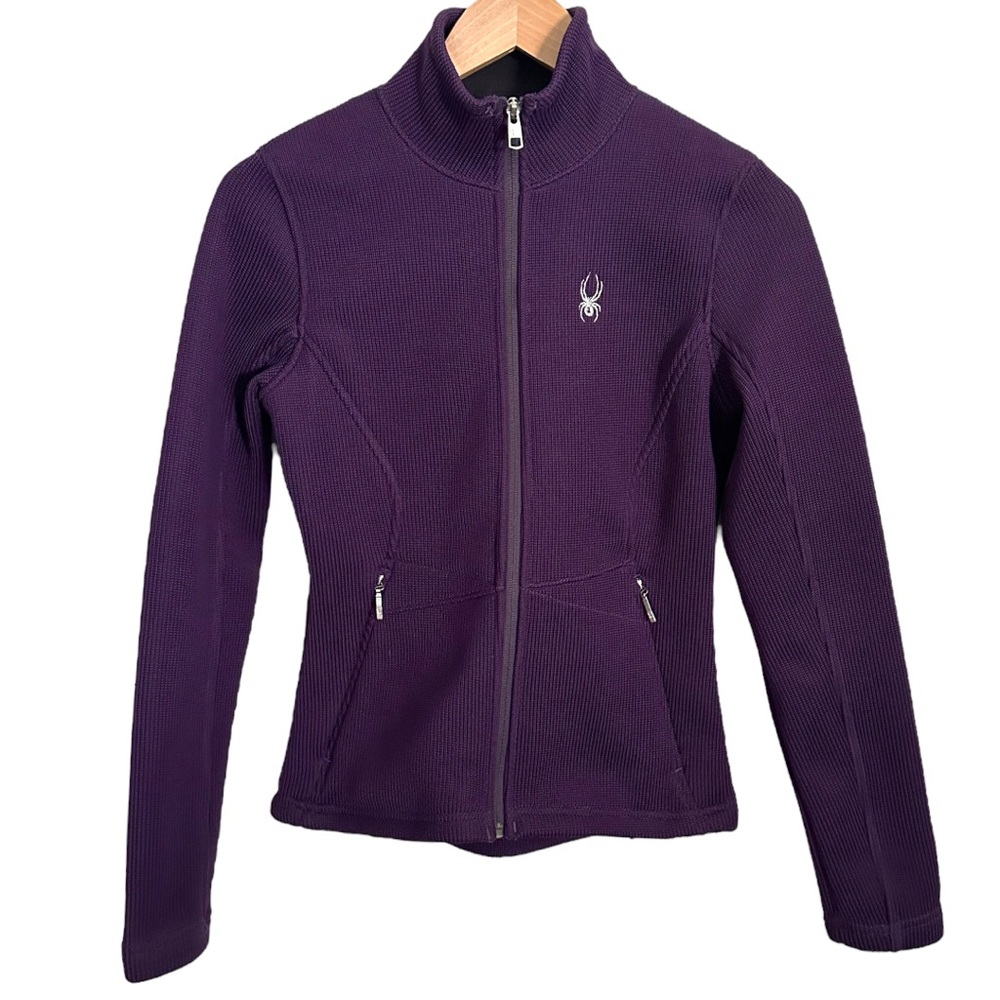 Spyder Purple Endure Full-zip Core Sweater Jacket - Picture 3 of 6